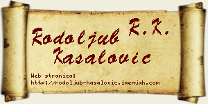 Rodoljub Kasalović vizit kartica